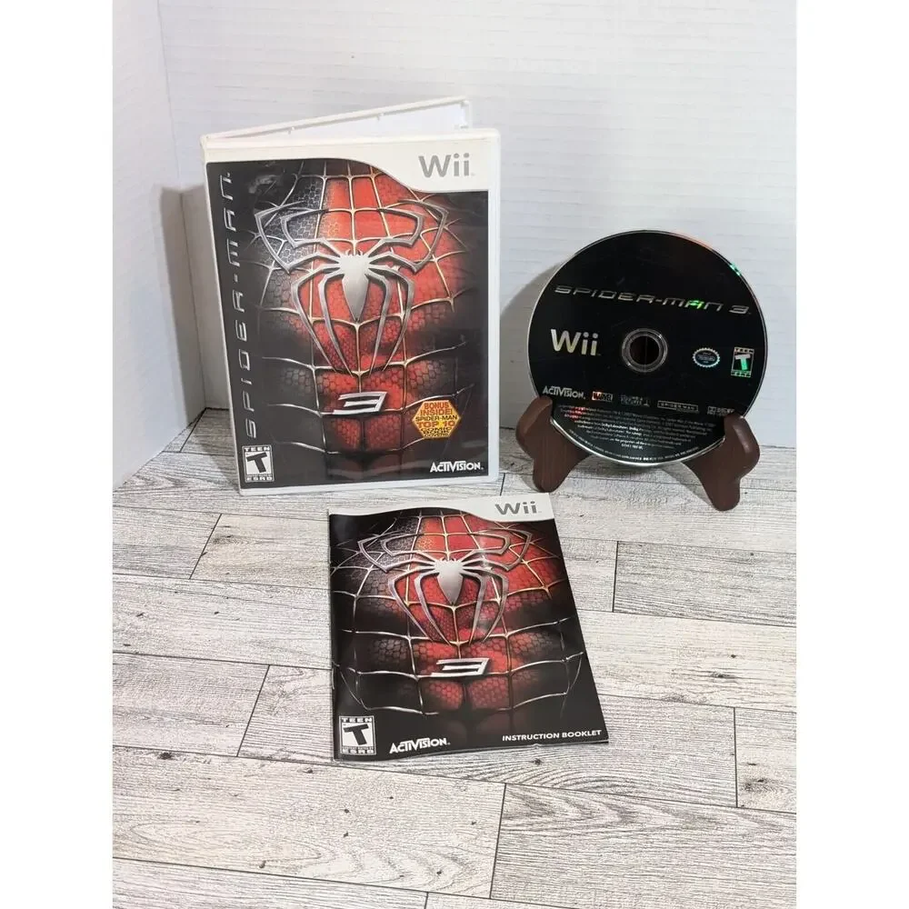 Spider-Man 3 (Nintendo Wii) CIB COMPLETE & TESTED Spiderman Video Game
